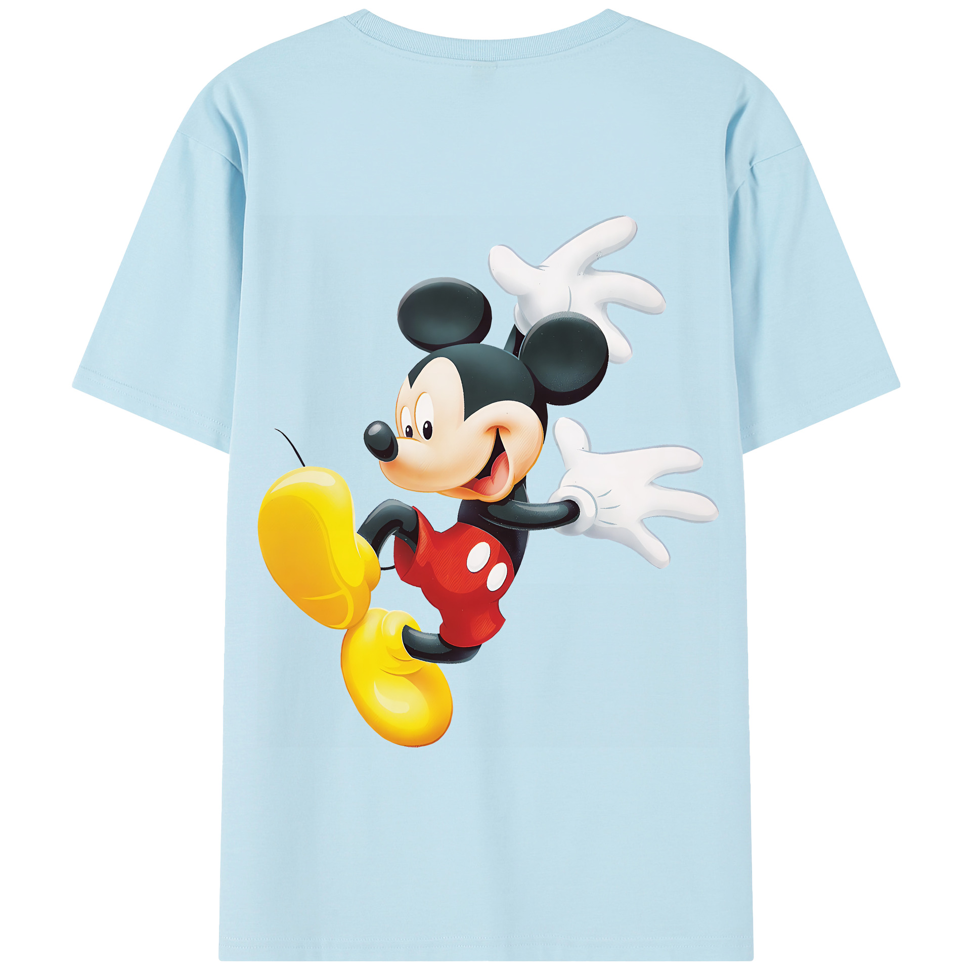 （画像用） ミッキーマウス Mickey Mouse 綿100％半袖Tシャツ（背面プリント）